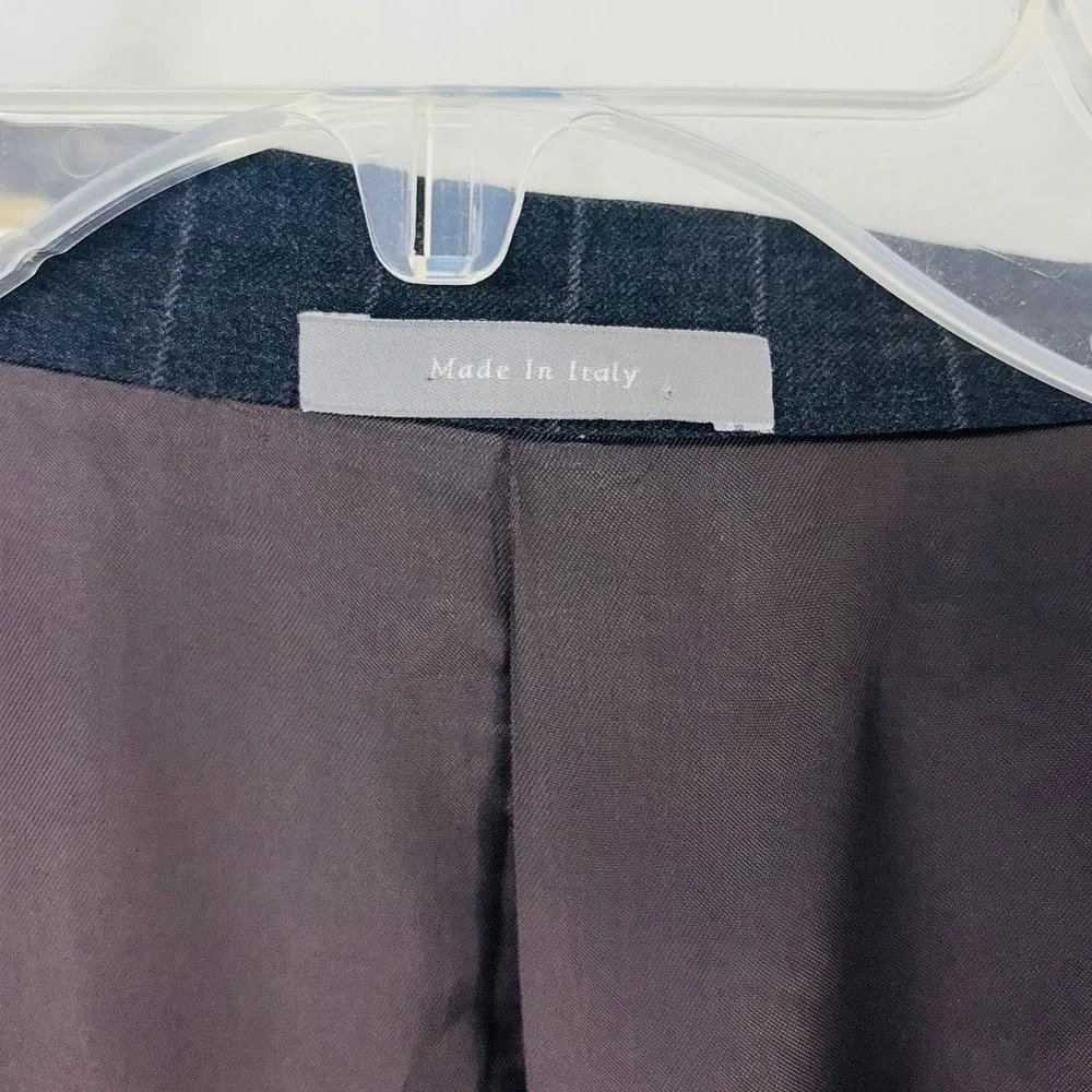 Daniel Cremieux Signature Loro Piana Super 170s Wool Pinstripe Suit Men 46L Grey